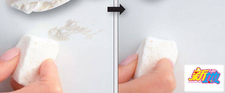 天然清潔劑 雪櫃上的貼紙痕跡，難以清理，此時用墨魚骨輕輕擦兩擦就冇晒。