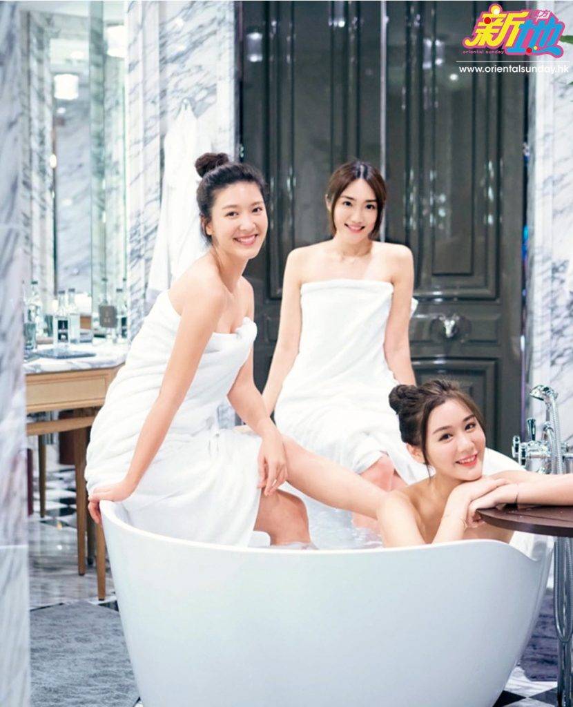  與好姊妹余香凝、鄧穎堯自稱三大金花，閨密慶生竟到酒店玩浸浴。
