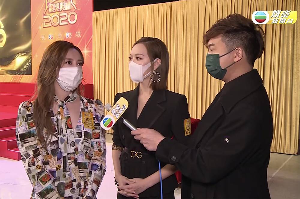 《香港愛情故事》在台慶頒獎禮前播出，龔嘉欣直言係好timing，可以有助她得獎。