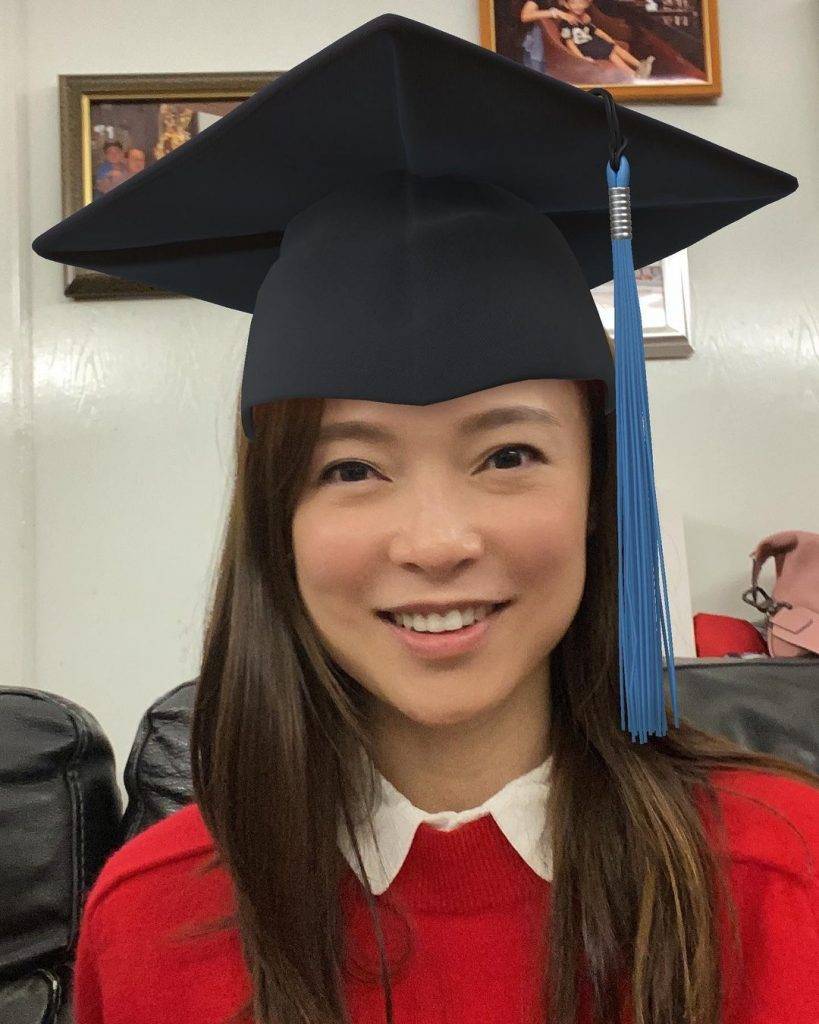 歐倩怡近年進修食物及營養學課程，早前以一級榮譽的好成績學士畢業。
