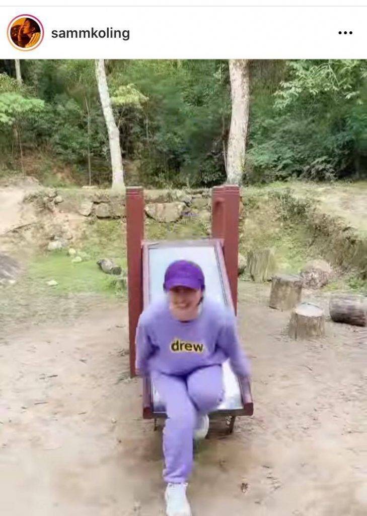 高海寧在IG張貼了自己玩兒童滑梯的短片，可能想表示自己已經Ready低智商角色。