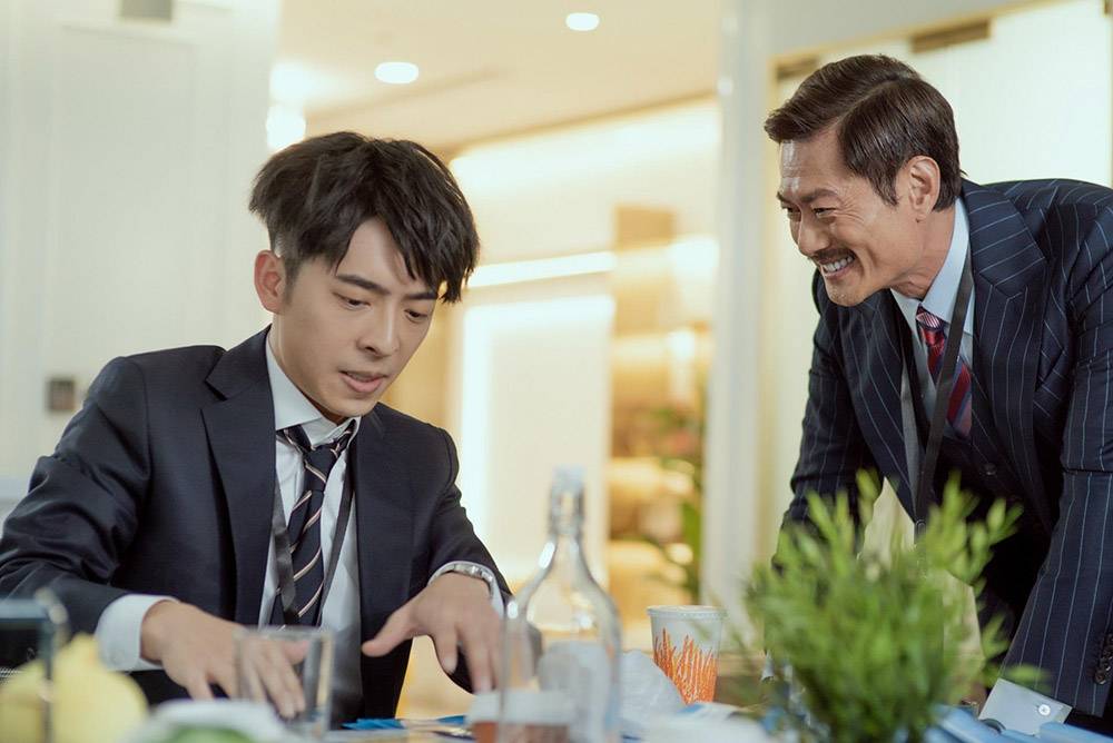 香港影視娛樂博覽2021 Edan和飾演他上司的黃德斌。