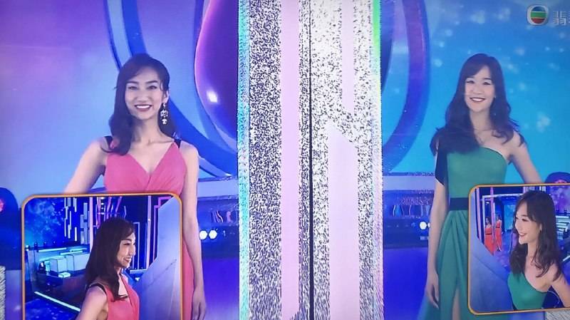香港小姐2021 13號王嘉慧 Cathy Wong) 左）和12號葉靖儀 Michelle Ip)成功晉級﹗