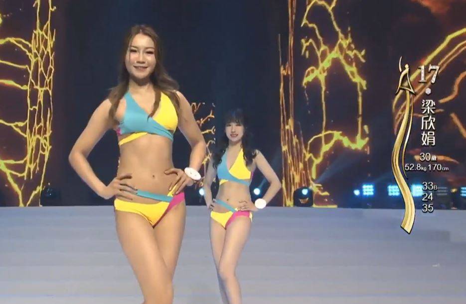 亞洲小姐2021 梁欣娟在泳裝環節表現充滿自信。