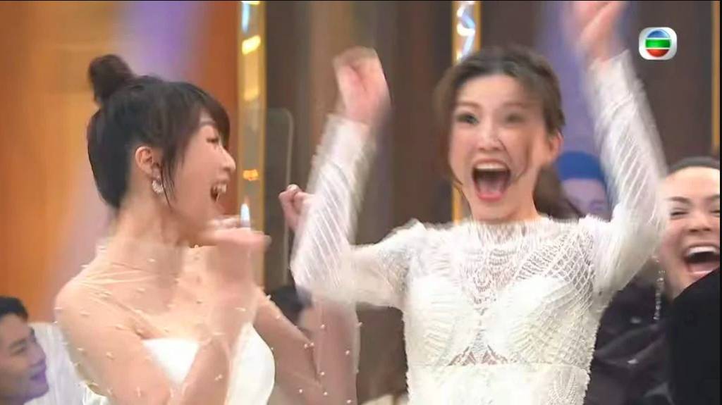 答中清板的吳若希異常興奮。（圖片來源：Youtube@TVB (official)）