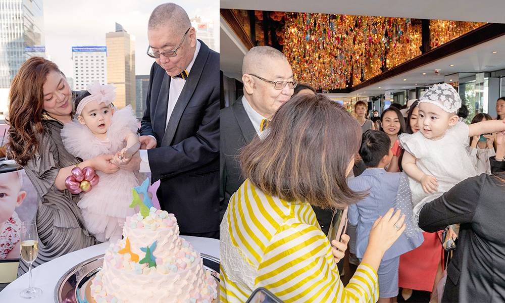 82歲劉詩昆為1歲愛女劉蓓蓓舉行豪華生日會 全城名人齊賀