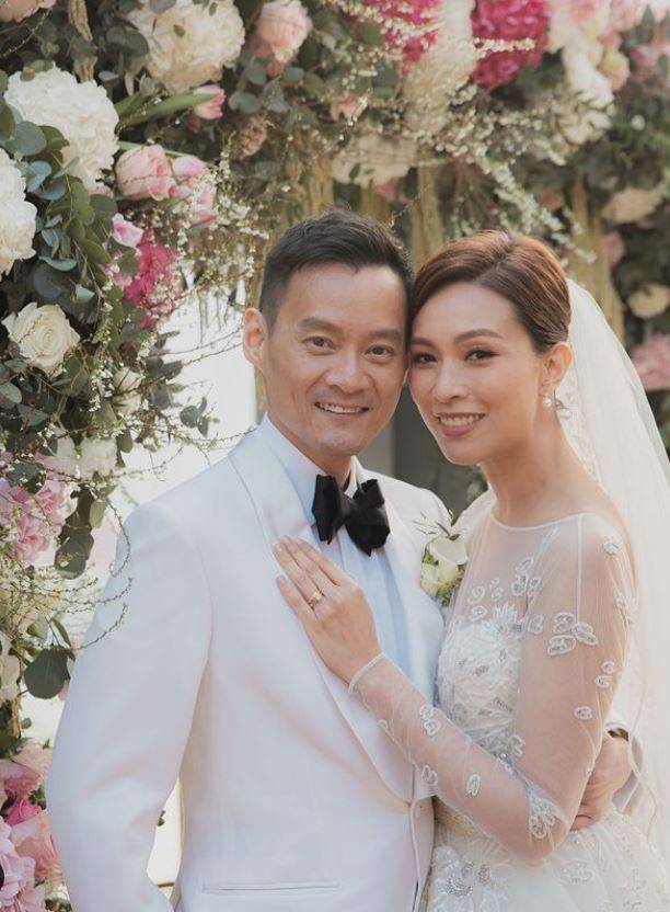 朱慧敏去年2月與陳良貴醫生舉行註冊結婚儀式。