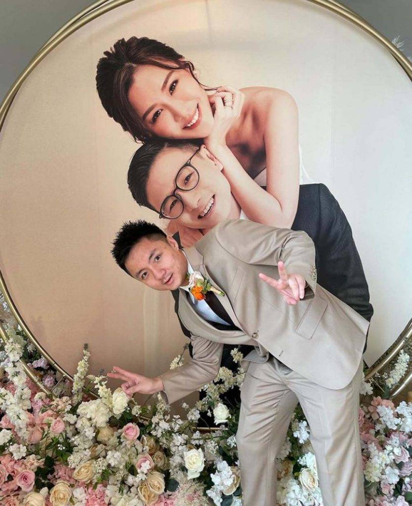 葉蒨文 袁嘉敏 去年10底，鍾培生曾為陳爾正和陳詩欣的婚禮擔任伴郎。