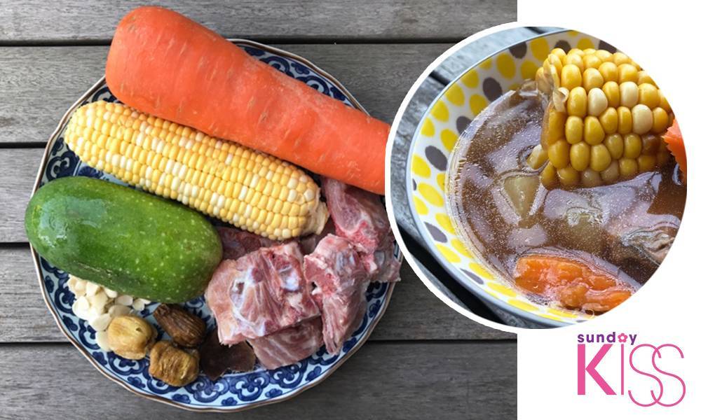 Timun Jepang sup jagung wortel meningkatkan kekebalan