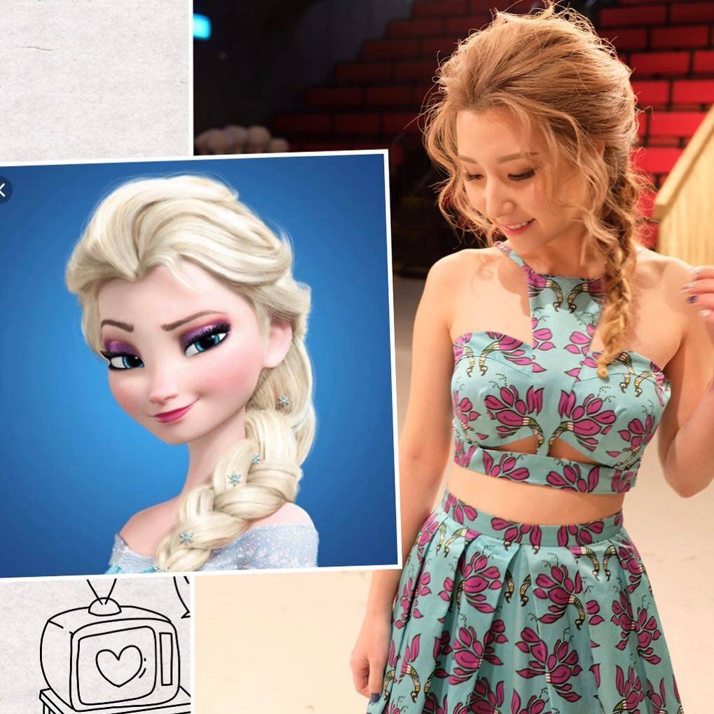 譚嘉儀 迪士尼 譚嘉儀髮型都似足Elsa。