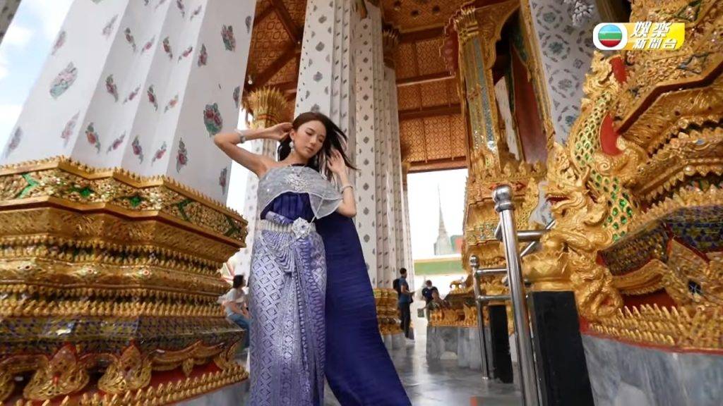 陳星妤 正妹 陳星妤穿上泰國風情衣服後顯修長。
