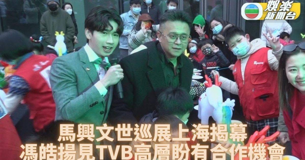 上海直擊馬興文藝術展揭幕 馮皓揚盼有機會參與TVB製作