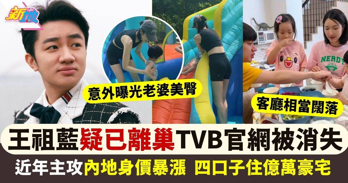 王祖藍疑已離巢TVB官網消失！主攻內地身價暴漲  四口子住億萬豪宅