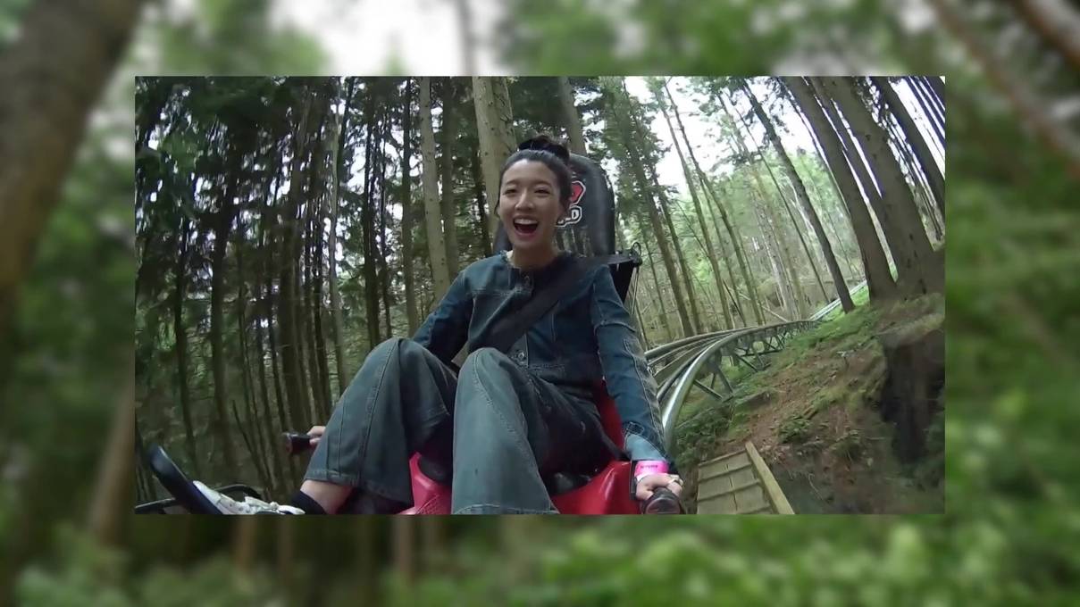 蔡思貝 貝遊歐洲 走入森林挑戰超巨型韆鞦、過山車和空中繩索，更在事前簽下生死狀！