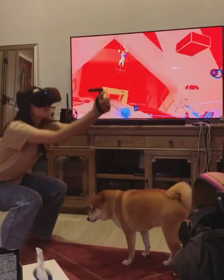 張曦雯 豪宅 張曦雯 早前張曦雯分享在客廳玩VR電視遊戲