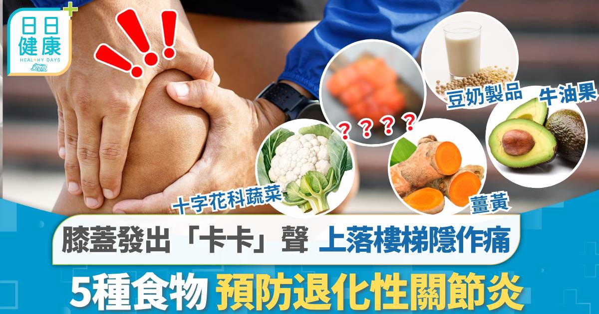 膝頭痛發出「卡卡」聲是警號！醫生推介5種食物預防痛症