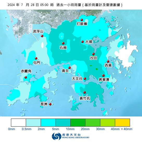 黃雨 香港天文台