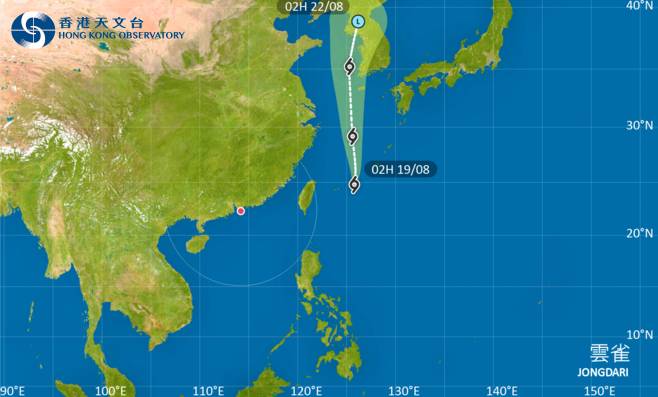 颱風雲雀｜路徑圖、風力預測及天文台最新消息