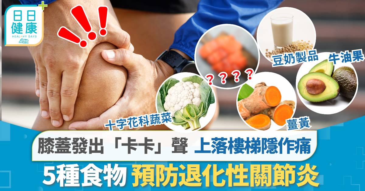 膝頭痛｜膝蓋發出「卡卡」聲是警號！醫生推介5種食物預防痛症