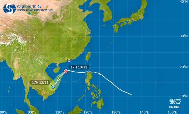 外遊注意！颱風銀杏影響海南島 最新路徑圖/航班資訊/旅遊保險一文睇