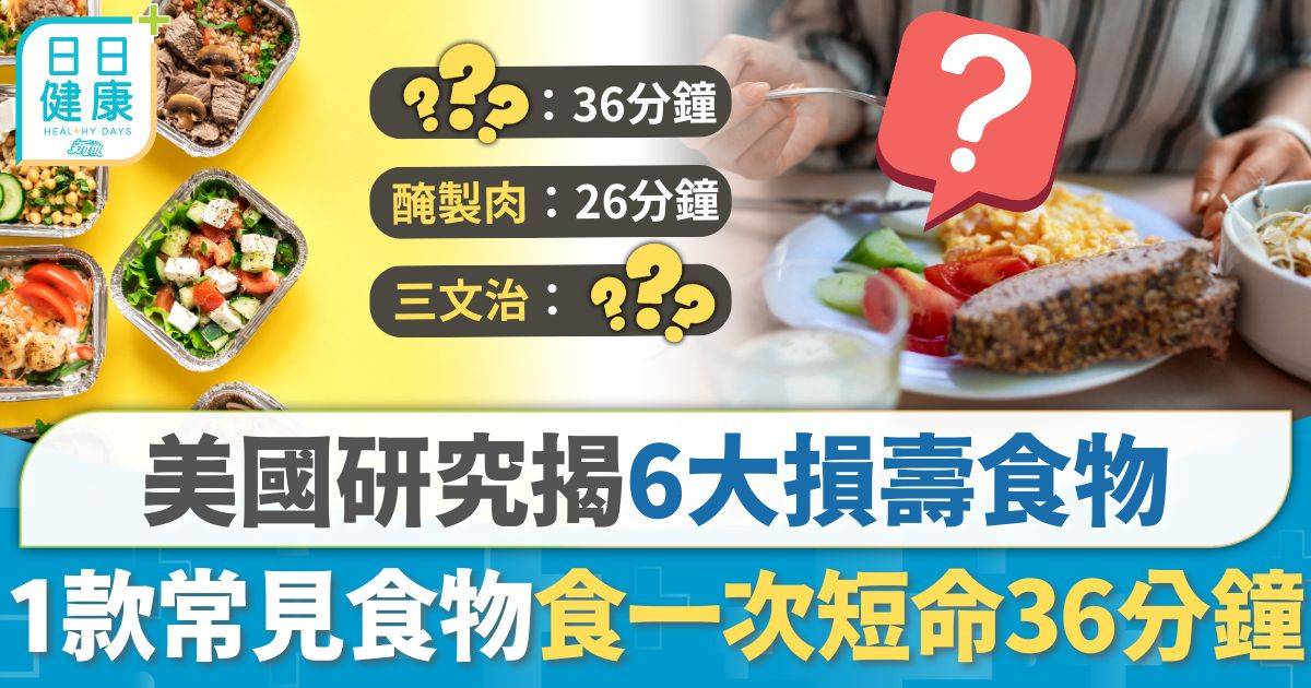 美國研究揭6大損壽食物 1款食物食一次短命36分鐘 常飲1款飲品最高減壽1年