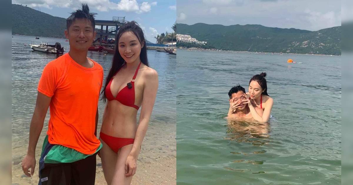 鄧伊婷火辣紅色比堅尼熊抱方紹聰畫面香艷 一講哥哥移民淚線失守