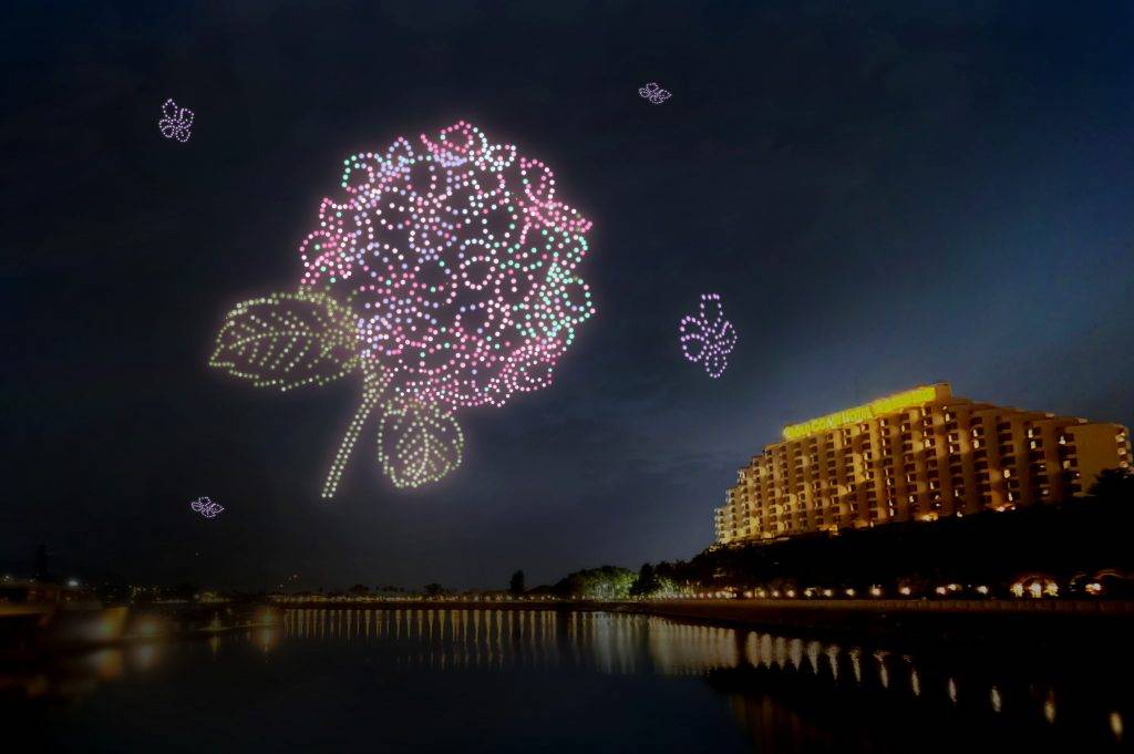 五一好去處|黃金海岸化身繡球花小鎮 海濱長廊+夜空無人機打卡熱點(圖片來源:信和集團提供)