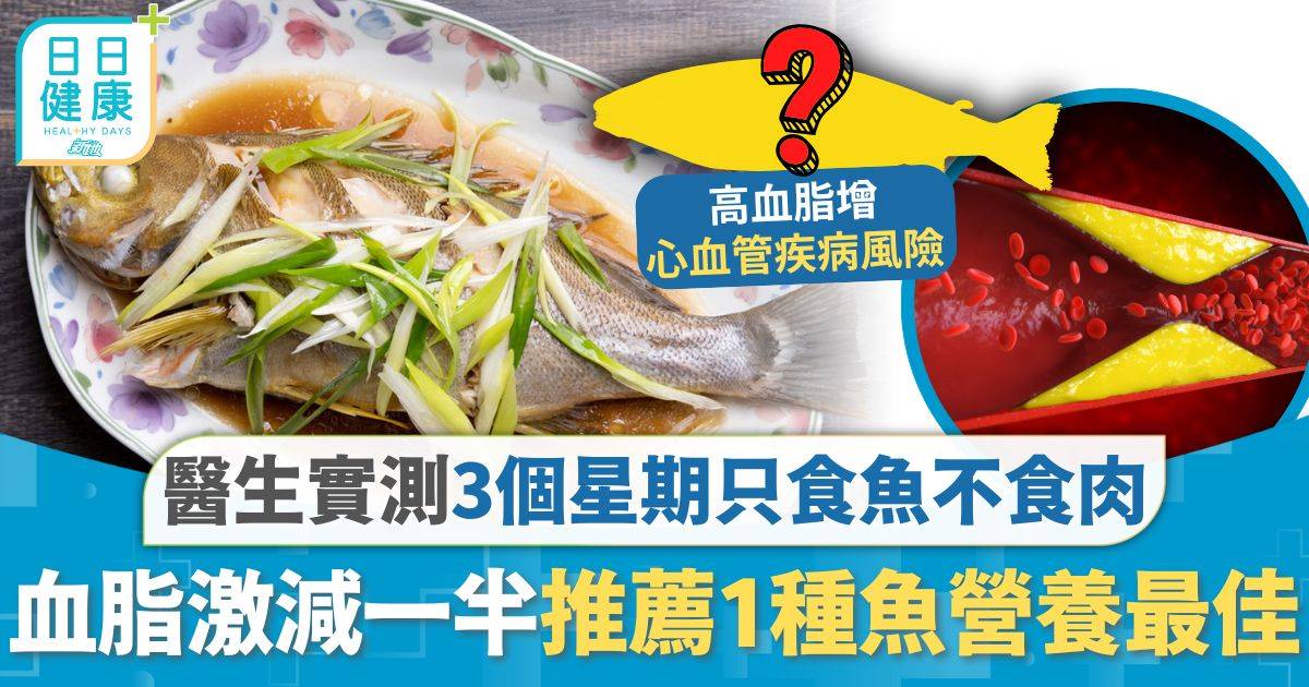 飲食 魚肉 飲食營養｜醫生實測只食魚不食肉 3個星期血脂激減一半 推薦1種魚營養最佳