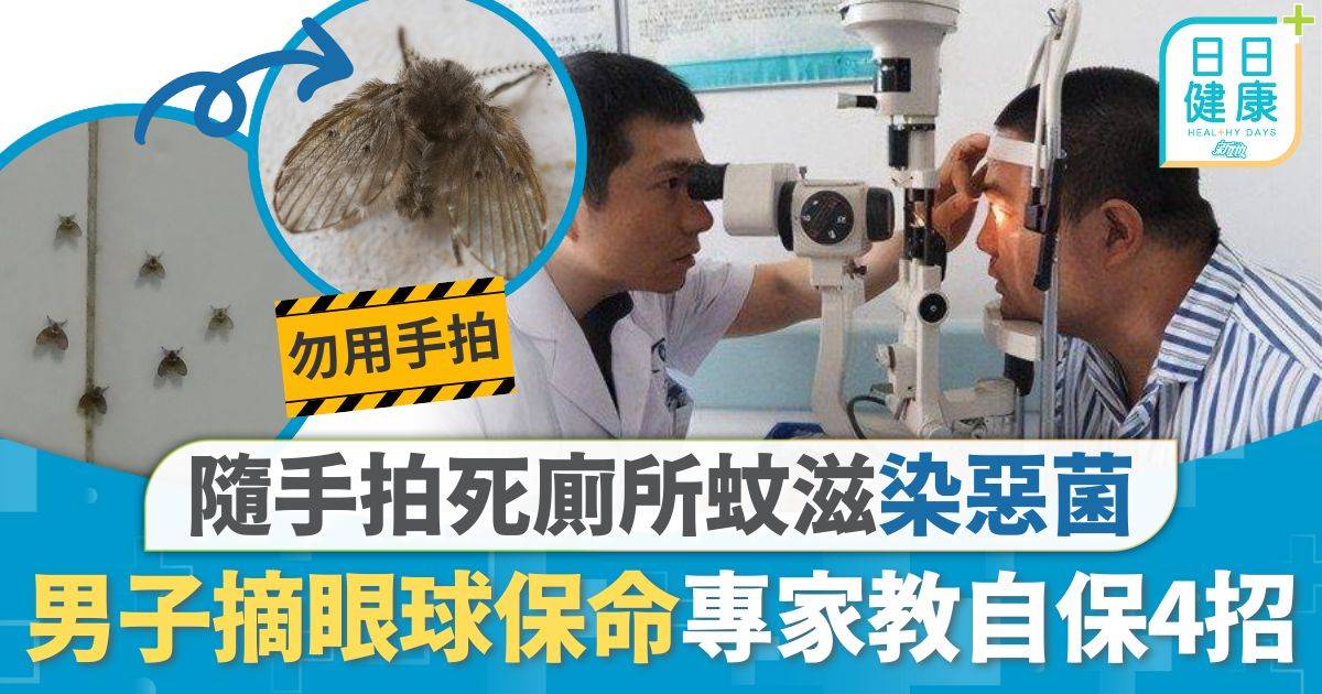 蚊蟲 蚊滋 家居蚊蟲｜男子隨手拍死廁所蚊滋 染綠膿桿菌摘眼球保命 專家教4招自保切忌用手拍