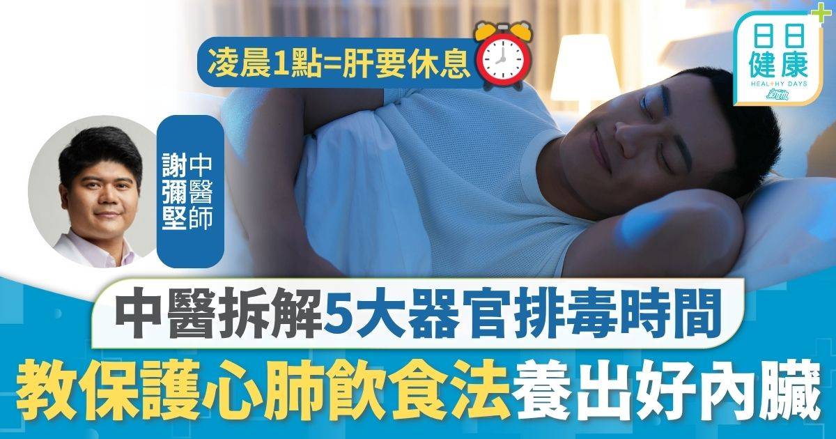 中醫 器官 中醫教保護心肺飲食法 拆解5大器官排毒時間 正確作息時間養出好內臟