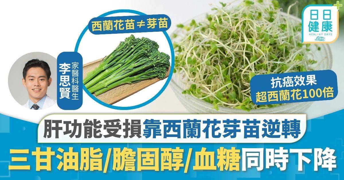 肝炎 西蘭花芽苗 肝炎飲食｜飲酒夜瞓肝功能受損 食西蘭花芽苗1個月成功逆轉 三甘油脂/膽固醇/血糖同時下降