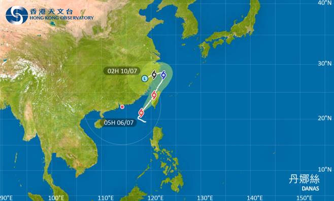 去台灣注意！颱風丹娜絲影響台灣 最新路徑圖/航班資訊/旅遊保險一文睇