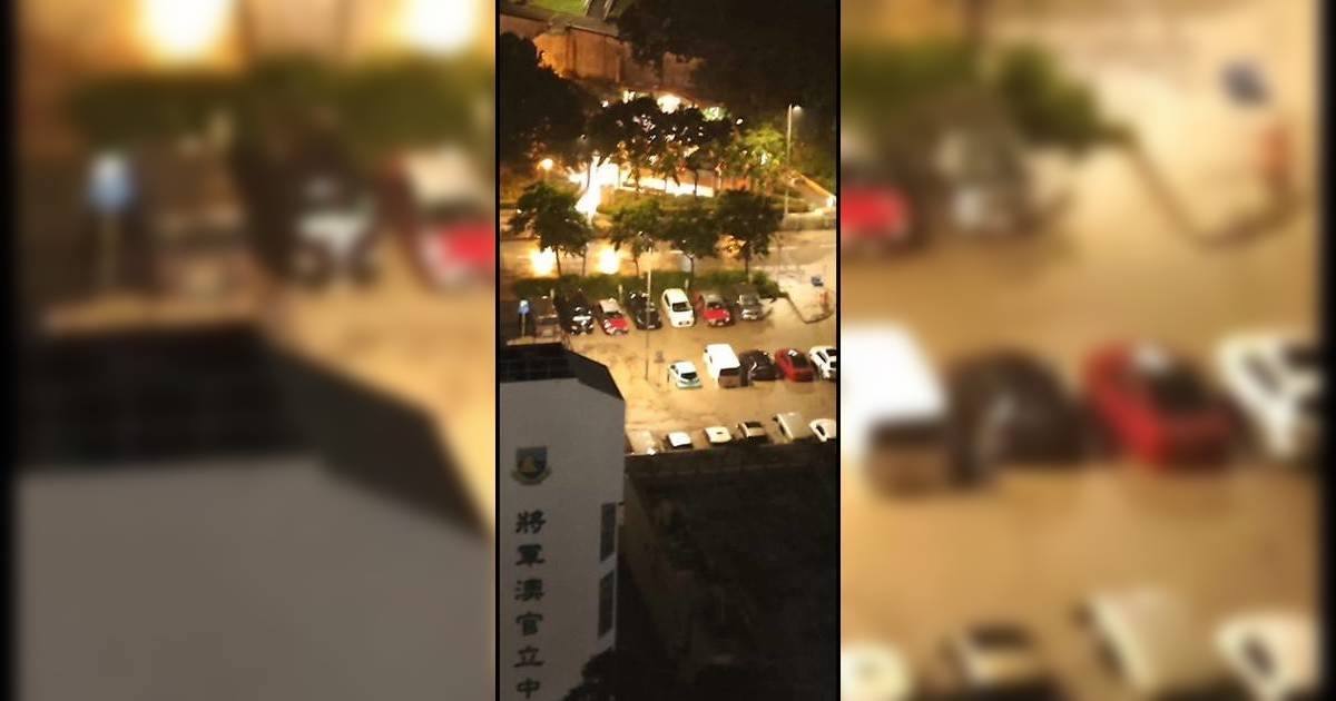 天文台7日內第3度黑雨 將軍澳廿多輛車被水淹 網民：我哋都經歷咗1500 年