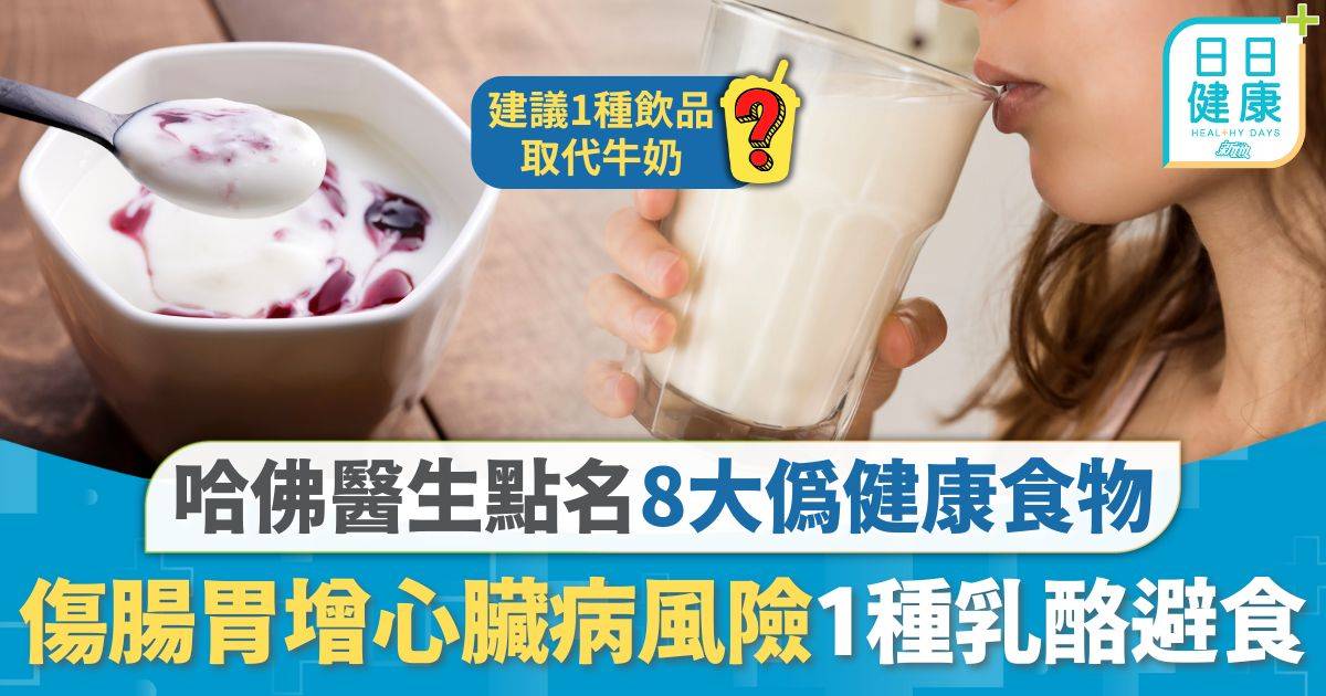 偽健康食物｜哈佛醫生點名8大偽健康食物 傷腸胃增心臟病風險 牛奶不宜多飲1種乳酪避食