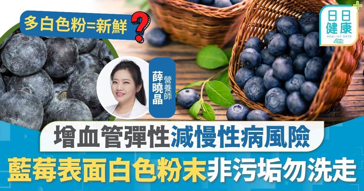 藍莓 慢性病 水果營養｜藍莓護眼減慢性病風險 12周提升認知增血管彈性 表面白色粉末非污垢勿洗走