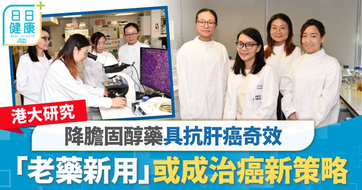 港大研究｜降膽固醇藥具抗肝癌奇效　「老藥新用」或成治癌新策略