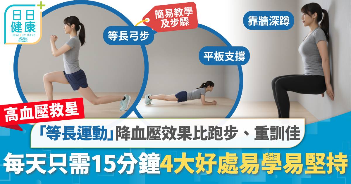 研究指「等長運動」降血壓效果比跑步、重訓效果更佳 每天只需15分鐘 4大好處易學易堅持