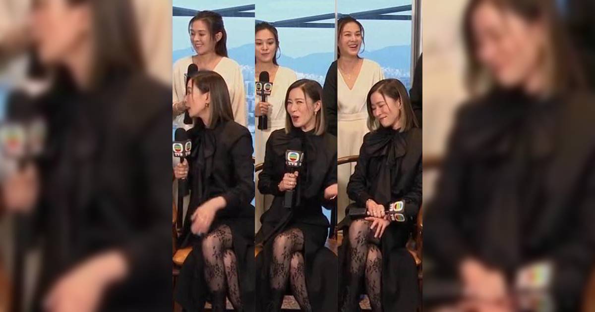 佘詩曼《新聞女王2》記者會黑絲造型搶鏡 網民激讚女王：黃金畫面好誘惑！