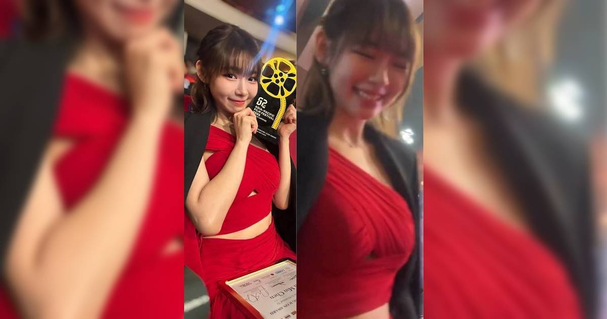 林明禎獲獎後慶功方式超意外 穿性感晚裝街邊「戙高腳」