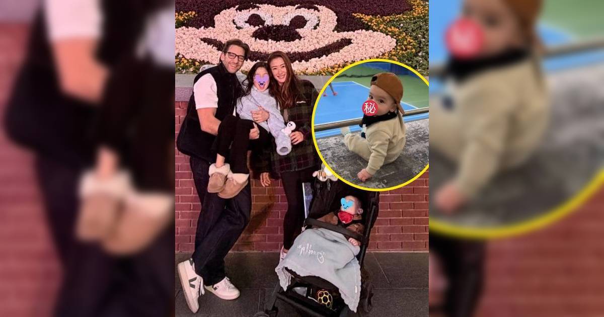 謝婷婷7個月大囝囝正面首曝光！混血Brooklyn Milne網球場撐媽媽