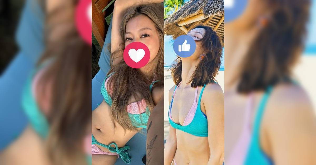 32歲余香凝火辣三點式曝光 撞衫何雁詩同款泳衣 網民熱議兩大人妻身材對比