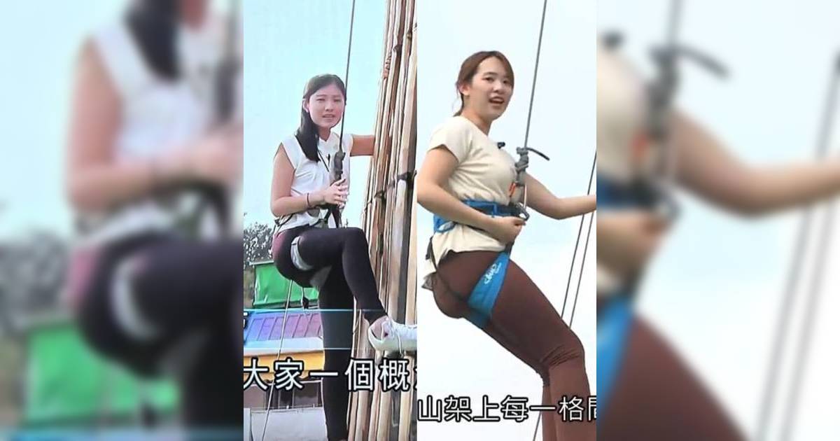 劉倩桐陳尚萱搶包山現場撞衫爬棚竹！兩大台記者鬥好身手網民激讚