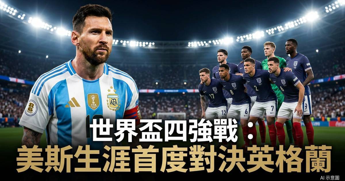 世界盃四強戰：美斯生涯首度對決英格蘭