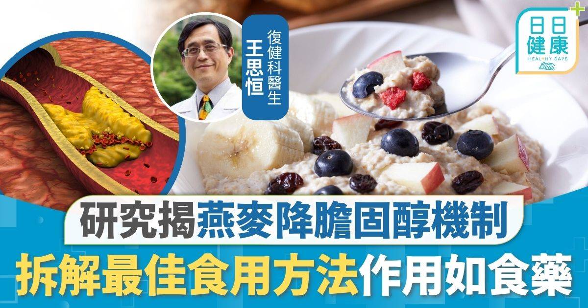 膽固醇｜研究揭燕麥降膽固醇機制 拆解最佳食用方法 醫生：作用有如食藥
