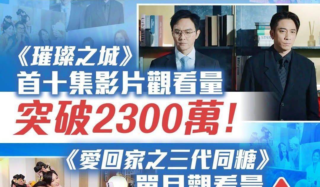 TVB台慶月開紅盤！《璀璨之城》點擊破2,300萬 《愛回家》升幅超110%！