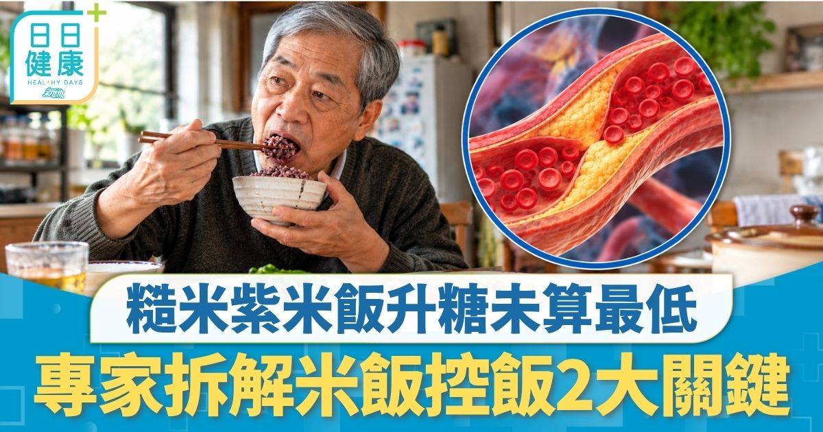 三高管理｜糙米紫米飯升糖未算最低 1款米飯高纖維穩血糖 專家拆解米飯控飯2大關鍵